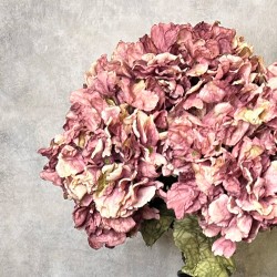 FAUX DRIED HYDRANGEAS DUSKY PINK | BUNCHES