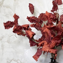 FAUX DRIED LEAF BRANCHES RED | BUNCHES