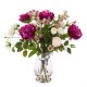 PEONIES ROSE AND ASTRANTIA VASE | ARTIFICIAL FLOWER ARRANGEMENTS