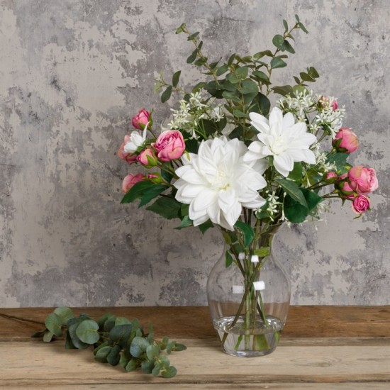 DAHLIAS AND ROSES | ARTIFICIAL FLOWER ARRANGEMENTS