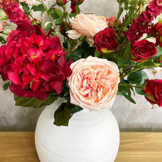 PEACH MELBA | HYDRANGEAS ROSES BOUQUET