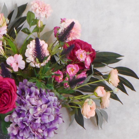 ROXANNE | ROSES HYDRANGEAS THISTLES BOUQUET