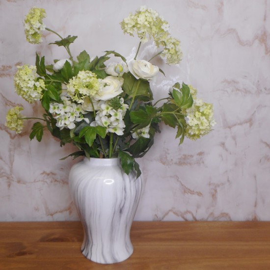 MARBLE LARGE GINGER JAR 32CM | FLOWER VASES