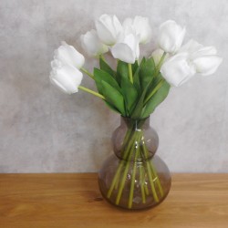 TRANQUIL TULIPS | WHITE FAUX TULIPS BOUQUET