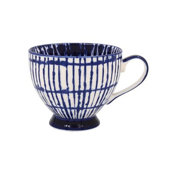 AMARI CHINA FOOTED COFFEE MUG BLUE 350ML | HOMEWARE