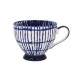 AMARI CHINA FOOTED COFFEE MUG BLUE 350ML | HOMEWARE