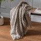 ARVO TASSELLED BLANKET THROW FEATHER 180CM | HOMEWARE 