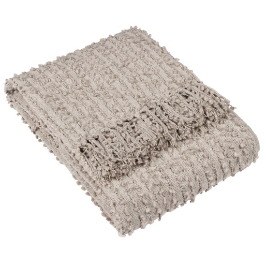 ARVO TASSELLED BLANKET THROW FEATHER 180CM | HOMEWARE 