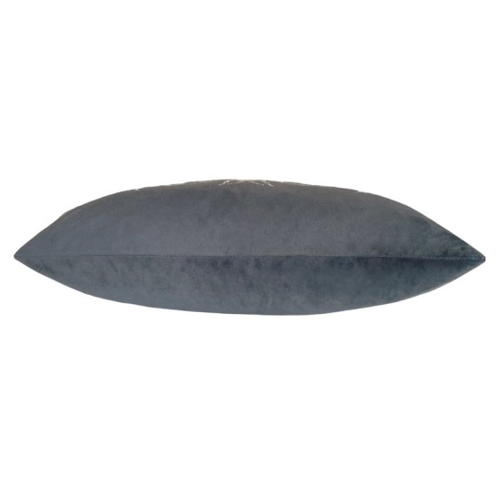 BEE RECTANGULAR VELVET CUSHIONS GREY 50CM | HOMEWARE