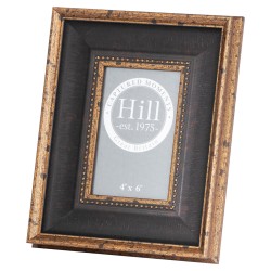 BLACK AND ANTIQUE GOLD 4X6 BEADED PHOTO FRAME | HOMEWARE