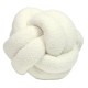 BOUCLE KNOT SHERPA CUSHION ECRU CREAM 30CM | HOMEWARE