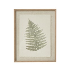BRACKEN ART ON TORN LINEN WITH BEADED FRAME 50CM X 40CM | HOMEWARE