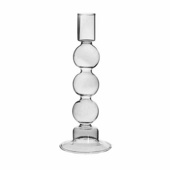 BUBBLE GLASS CANDLE HOLDER 20CM | HOMEWARE