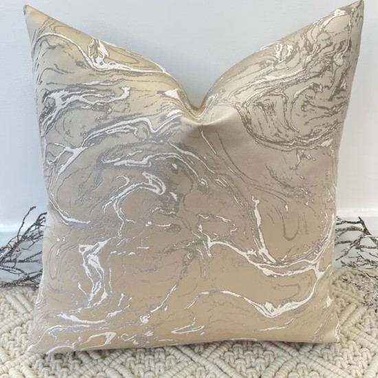 CHAMPAGNE GOLD MARBLE SADIE CUSHION COVERS 45CM | HOMEWARE 