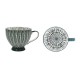 AMARI CHINA FOOTED COFFEE MUG GREEN 350ML | HOMEWARE