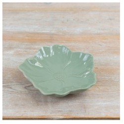 FLOWER TRINKET DISH GREEN 14CM | HOMEWARE