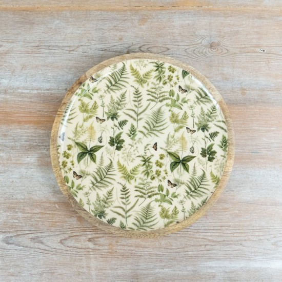 BOTANICAL MANGO WOOD SERVING PLATE 25CM | HOMEWARE