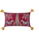 KALAHARI EMBROIDERED RECTANGULAR VELVET CUSHIONS PINK 50CM | HOMEWARE
