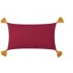 KALAHARI EMBROIDERED RECTANGULAR VELVET CUSHIONS PINK 50CM | HOMEWARE