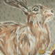 MEADOW BLOOM HAZEL HARE CHENILLE CUSHION SAGE 50CM | HOMEWARE