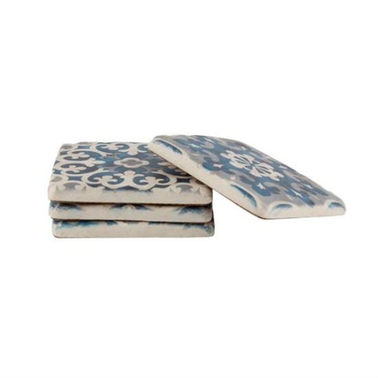 MEDITERRANEAN MOSAIC SANTORINI COASTER 4 PACK | HOMEWARE