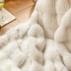 PLUSH FAUX FUR THROW BLANKETS TAUPE 180CM  | HOMEWARE