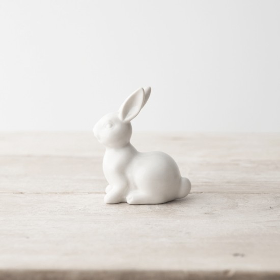 BUNNY ORNAMENT CROUCHING 8CM | HOMEWARE