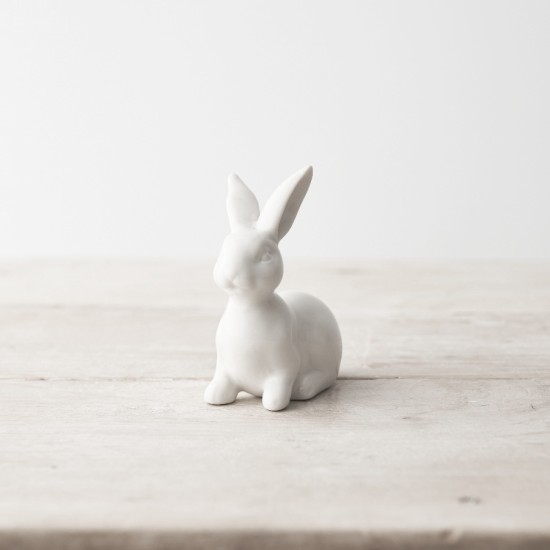 BUNNY ORNAMENT CROUCHING 8CM | HOMEWARE