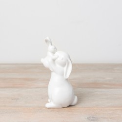 BUNNY ORNAMENT MUMMY AND BABY KISSING  16.5CM | HOMEWARE