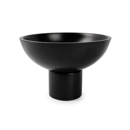 BLACK DECORATIVE BOWL 27CM | FLOWER VASES 