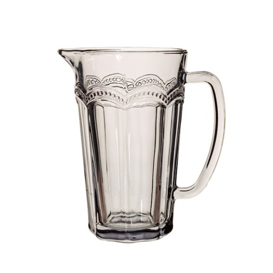 CLARISSE GLASS JUG GREY 20CM | FLOWER VASES 