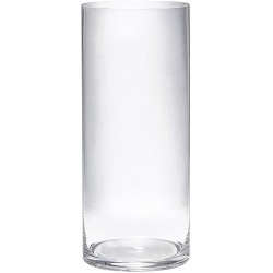 CLEAR GLASS CYLINDER VASE 40CM | FLOWER VASES