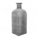 SQUARE GLASS BOTTLE VASE DARK GREY 29CM | FLOWER VASES