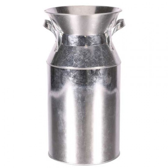 GALVANISED MILK CHURN 30CM | FLOWER VASES 