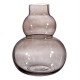 GLASS PEBBLE VASE SMOKE GREY 25CM | FLOWER VASES