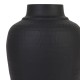 MATT BLACK HAMMERED VASE WITH LID 41CM | FLOWER VASES 