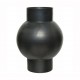 MATT BLACK SHAPED VASE 30CM | FLOWER VASES 