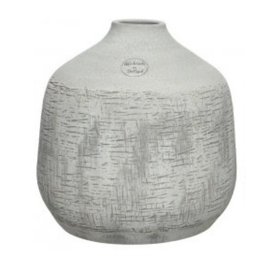 OPIE STONE VASE GREY 21CM | FLOWER VASES 