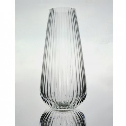 FLORENTINE RIBBED GLASS VASE 30CM | FLOWER VASES