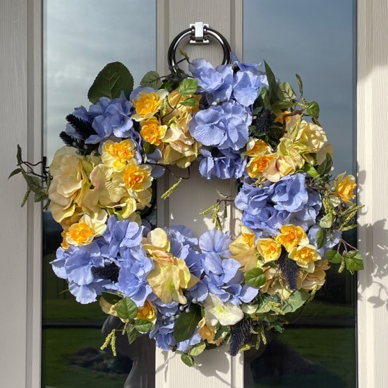 OLENA | HYDRANGEA NARCISSI THISTLES WREATH